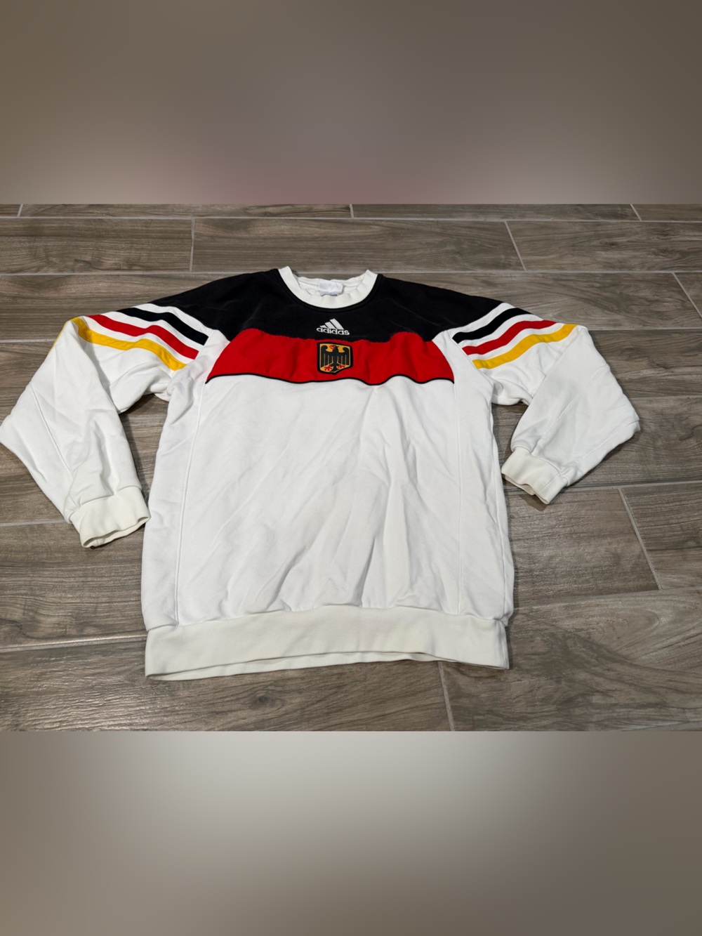 VINTAGE 90s Germany Soccer Adidas Crewneck Pullover | Men’s Small Deutschland